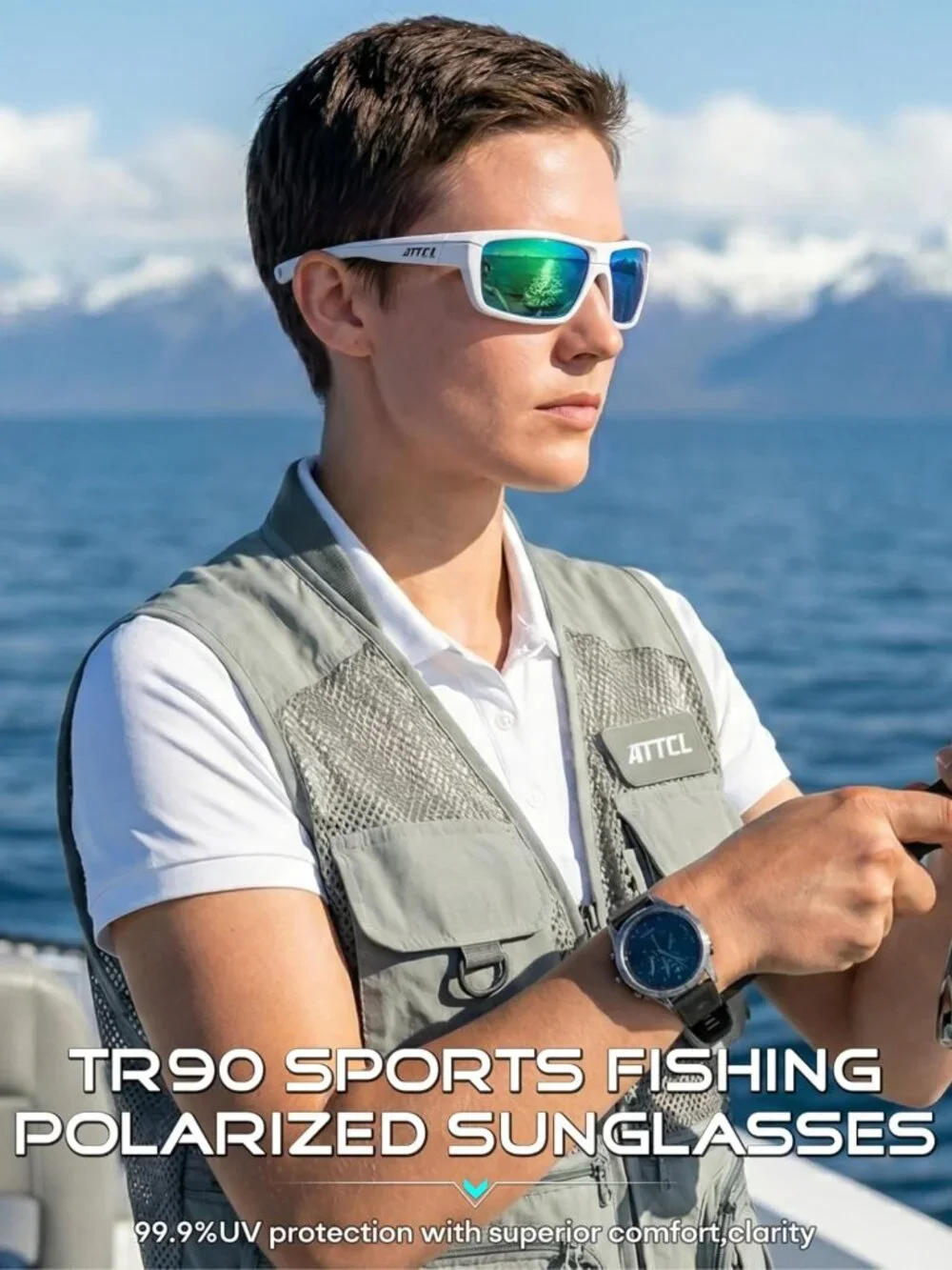 Lightweight Polarized Sunglasses for Men | UV400 Anti-Glare Wraparound Sports